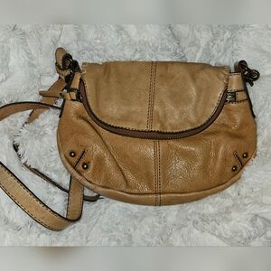 Lucky Brand Tan Leather Crossbody Bag